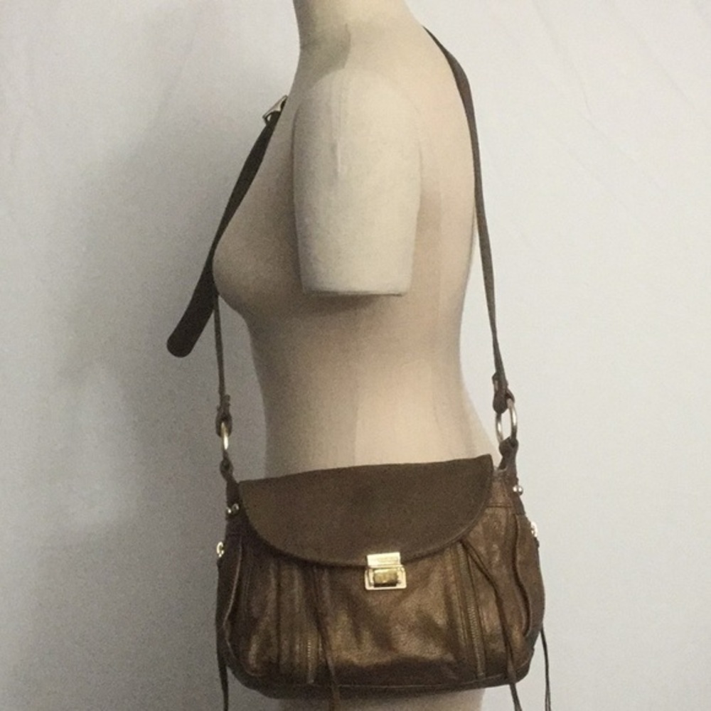 REBECCA MINKOFF  Mini Beloved Crossbody Bag Bronze